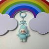 Mini LABUBU Key Chain Kawaii Labubu School Bag Pendant Keyring Couple DIY Key Ring Decoration Accessories Kids Gift