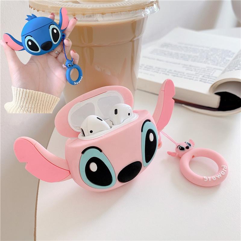 Cute Cartoon Stitch Airpods Pro2 Case Soft Silicone Protective Cover For Apple Bluetooth Earphones Adorable Shell For Women