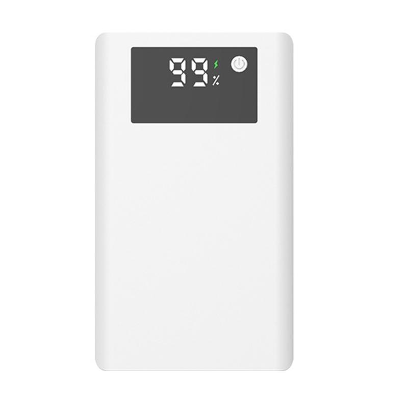 Набор Powerbank высокой емкости 6x18650 Быстрая зарядка Цифровой экран Два порта Не требует пайки Простая настройка белый