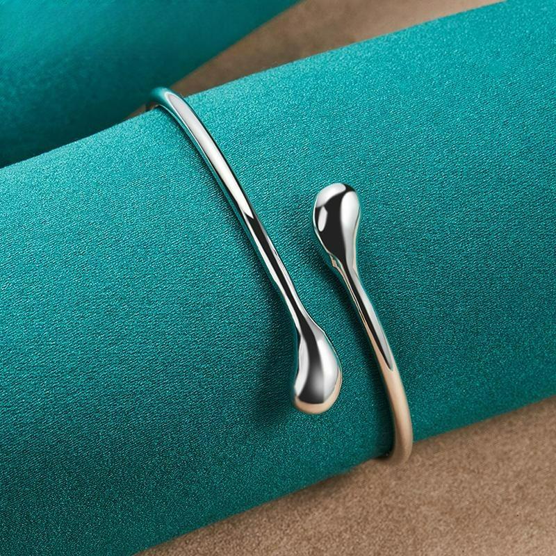 Silver Water Drop Adjustable Bracelet Bangles For Women Fashion Jewelry