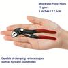 1PC Small Space Mini Water Pump Pliers, Auto Repair Multi-functional Small Wrench, Nut Round Tube Universal Wrench 13 Gears Adjustable