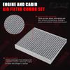 Engine Air Filter & Cabin Air Filter Combo Set Compatible With Nissan Vehicle Rogue    2.5L 1.5L Replace# 16546-6RA0A 27277-6RC0A 165466RA0A