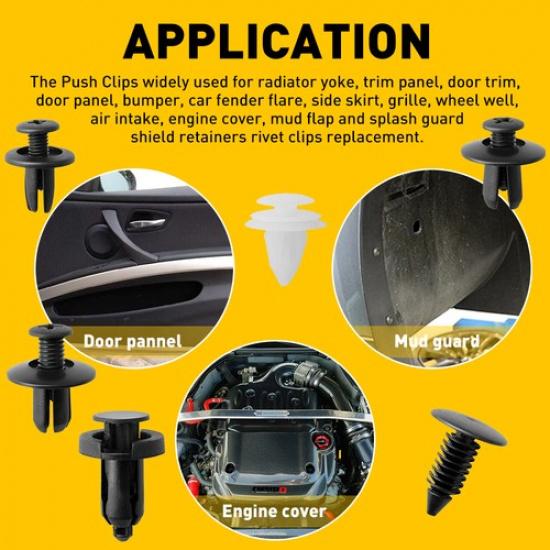 Bumper Door Fastener Panel Retainer Trim Clip Car Pin Push Rivet Accessories Kit
