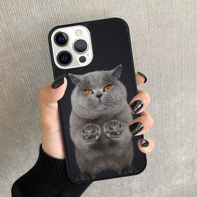 British Shorthair Cat Phone Case For iPhone 17 Air 16 pro max 15 14 plus 12 13 Soft Bumper Shell Cover coque
