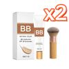 Tinted BB Cream Sunscreen SPF 30++ Full Coverage Invisible Pores Acne Brightening Nude Makeup Waterproof Facial Foundation Kit