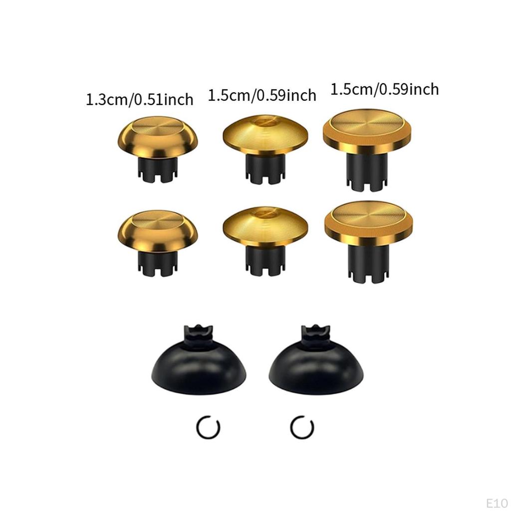 6 Peças Capas de Pegada para Polegar Substitui Controles de Joystick Coberturas de Proteção de Liga de Alumínio Anti