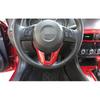 For Mazda 6 Atenza 2014-2015 Red Carbon Fiber Steering Wheel U Sheet Cover Trim