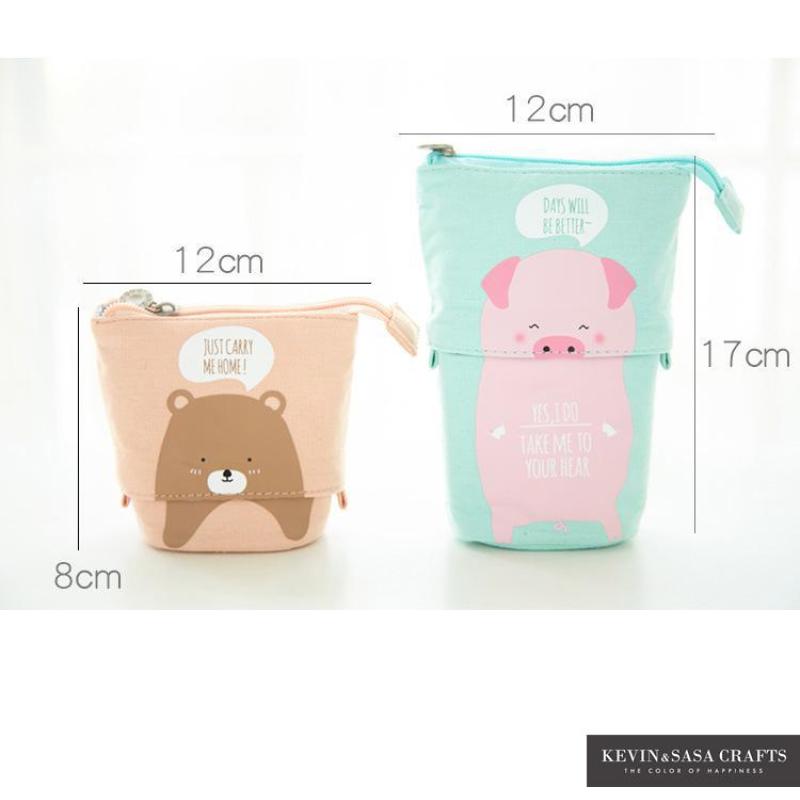 Flexible Big Cat Pencil Case Fabric Quality School Supplies Stationery Gift School Cute Pencil Box Pencilcase Pencil Bag