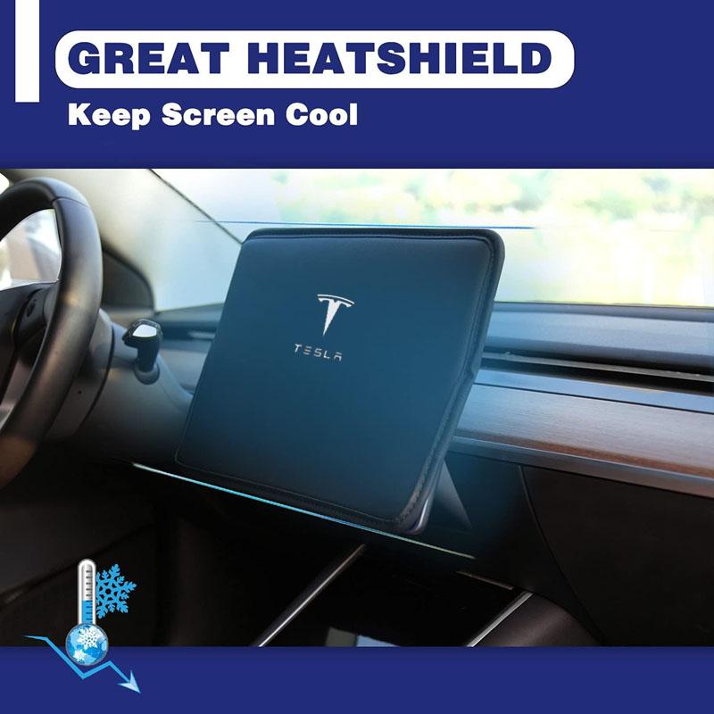 VEMZG1 For Tesla Model 3 Y Juniper Screen Protection Cover Anti-UV Sunshade Center Console Navigation Display Dust Case Car Accessories