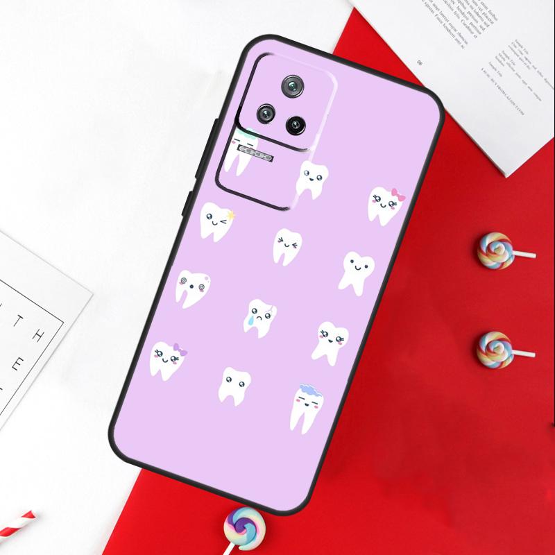 Dentist Dental Tooth Cover For Xiaomi 15 Ultra 13 14 11T 12T 13T 14T Pro POCO X7 Pro X3 X5 X6 M6 F5 F6 Pro Case