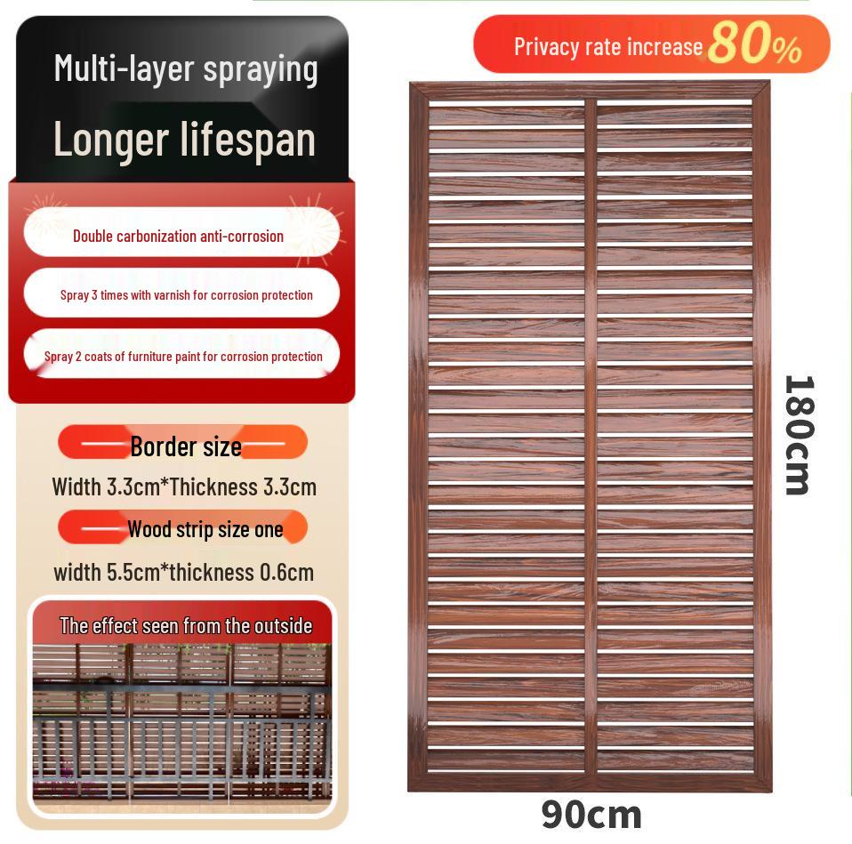 Outdoor Privacy Screen: Louvered Wood Fence for Gardens and Courtyards