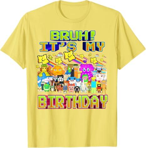 Bruh Its My Birthday Funny Brainrot for Boys Teen TShirt Y2k Silly Brainrot Humor Saying Tee Novelty Gift Unique Aesthetic Top