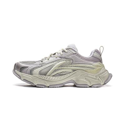 Li Ning Hei Star L2K Cushioning Abrasion Resistant Breathable Low Top Casual Shoes Women's Silver Gray AGLW078-1