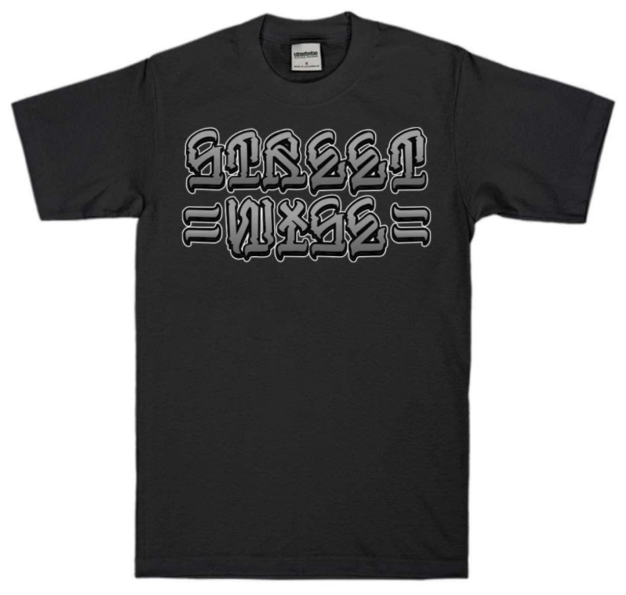 Streetwise Street Script Graphic T-Shirt Black M-L-XL-2XL-3XL-4XL-5XL XXXXL