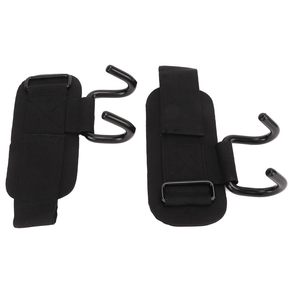 2pcs Wrist Rod Hook Straps Nylon Steel   Wrist Support Grip Belt for Weightlifting Trainning Gym