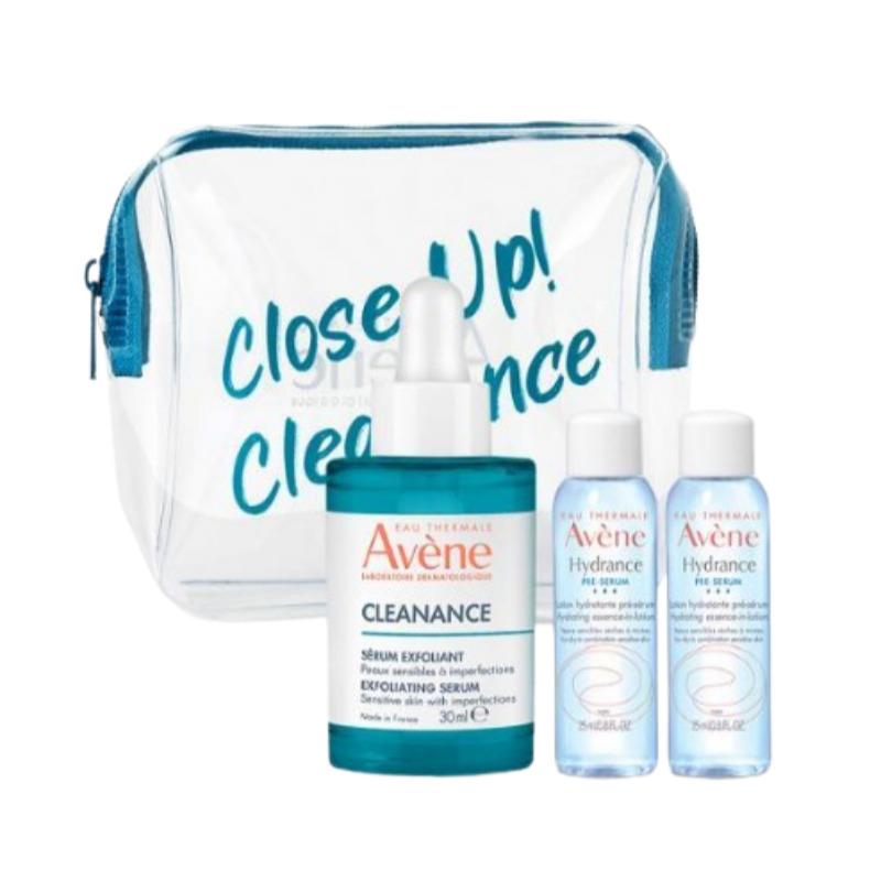 Avène Cleanance A.H.A Serum 30ml Set (+Pouch + Eau Thermale Lotion 25ml*2)