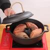 Cast Iron Roasted Sweet Potato Pan W/Lid Garlic Roaster Garlic Baker for Picnic Camping Patio Backyard Cooking