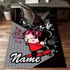 Custom PUCCA Mat Personalized Name, Polyester Washable Indoor Entryway Rug, Gift for Christmas, Easter, Thanksgiving Day