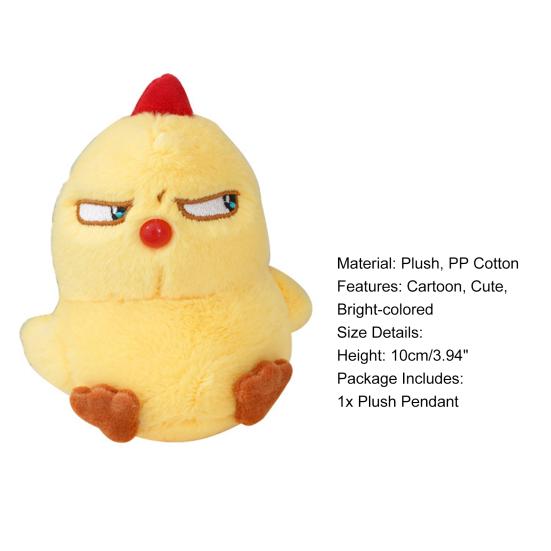 Plush Pendant Lovely Collectible Lightweight Kawaii Angry Little Chicken Keychain Doll Backpack Decoration