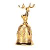 Deer Shape Hand Bell Vintage Plating Process Rustproof Polished Finish Metal Hand Bell for Dining
