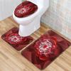 Coole Blumenmuster Badezimmerbodenmatte Toilette Dreiteiliges Set