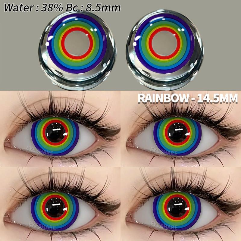 Eyeshare 1 paire de lentilles de contact Cosplay pour les yeux, lentilles multicolores Halloween, accessoires Anime, lentilles de couleur