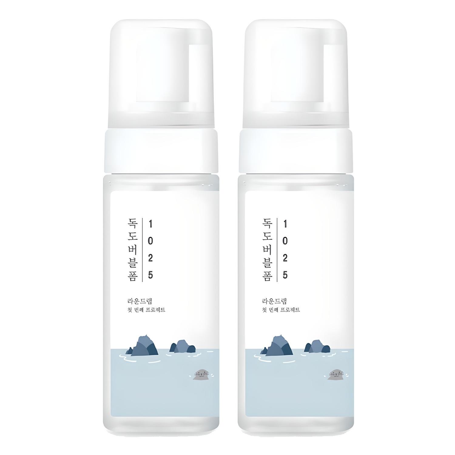 

ROUND LAB 1025 Dokdo Bubble Cleansing Foam - Mild pH-Balancing Auto-Foaming Wash for Sensitive Skin, 150ml (Pack of 2)
