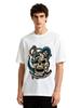 Mens Nautical Skull Octopus Anchor Graphic Tshirt Retro Streetwear Print Casual Short Sleeve White Cotton Tee