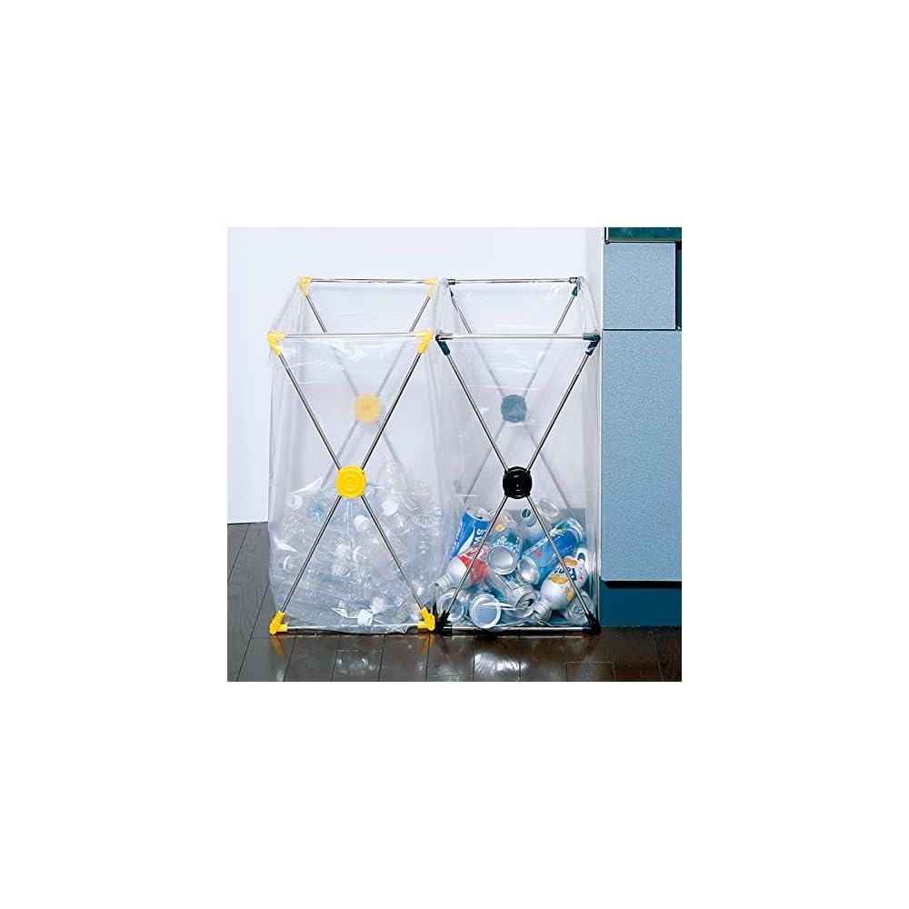 Yamaken Kogyo Garbage Bags and Trash Can Accessories, Black, 45L, Dust Stand, 2-Pack