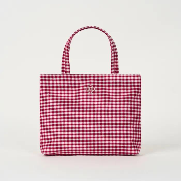 Marie Picnic Tote Bag_Red Check