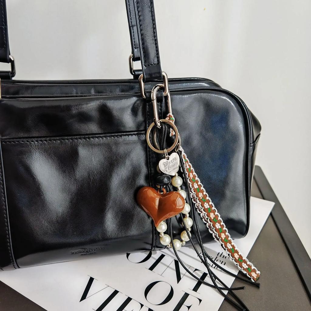 Retro Key chain bowknot afternoon tea Pendant tassels braided rope decoration Backpack accessories