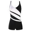 Badeanzug Damen Konservativ Einteiler Boxer Sport Bauchbedeckung Zum Schlank Zeigen Große Größe High-End Mode Heißes Baden