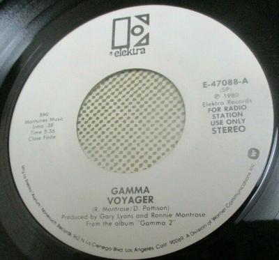 7inch Record GAMMA - Voyager E47088PROMO Elektra 1980 US Rock Used