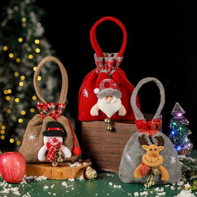 Christmas Candy Gift Xmas Create Tote Bag Adorable Design Style Atmosphere Festive Drawstring Gift Bag