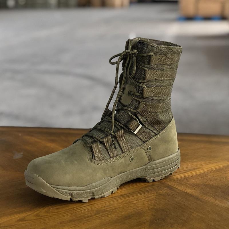 Men's Shoes Waterproof and Breathable Anti-puncture High-top Combat Training Outdoor Mountaineering Trekking Desert Tooling Tactical Boots