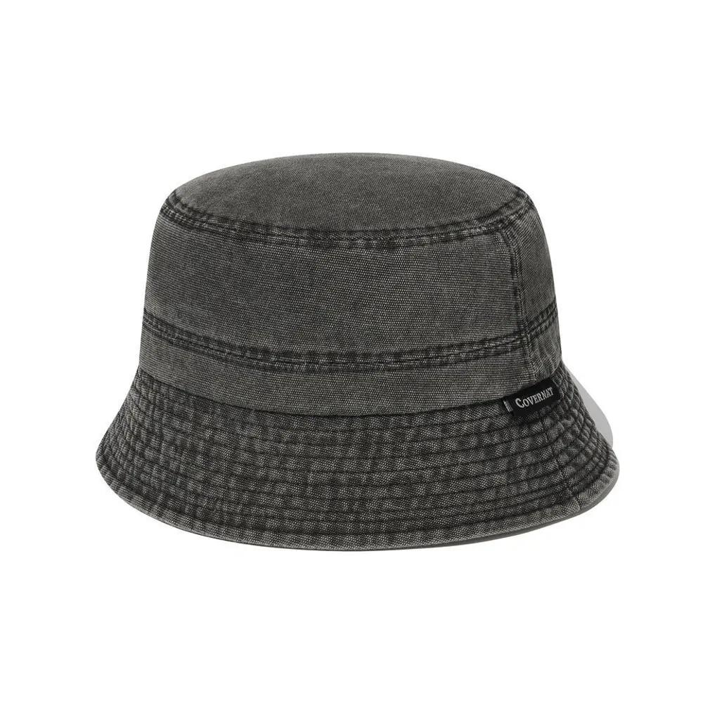 Basic Washed Cotton Bucket Hat Charcoal CO2506CA17CH F