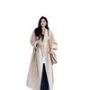 Hepburn Style Long Woolen Cashmere Coat for Women - Autumn/Winter