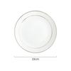 Elegant Gold Rim Ceramic Dinner Plate