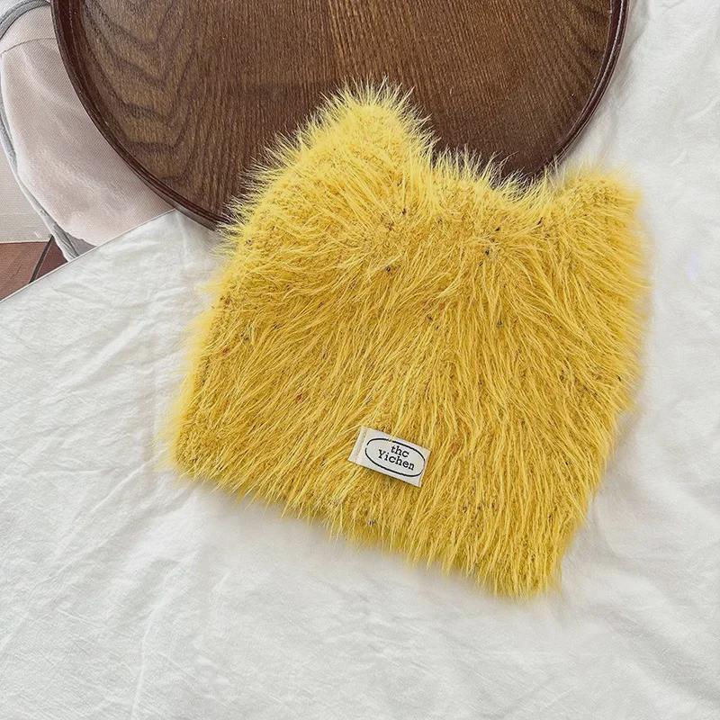 "Kids' Cute Cat Ears Plush Wool Hat - Cozy, Warm, and Stylish for Autumn and Winter"