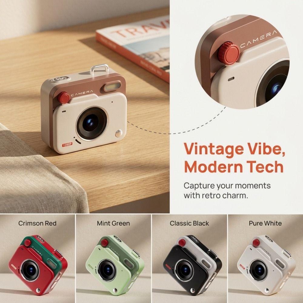 Compact Retro Camera 1080P High Definition CCD Camera Vintage Mini Digital Camera Student