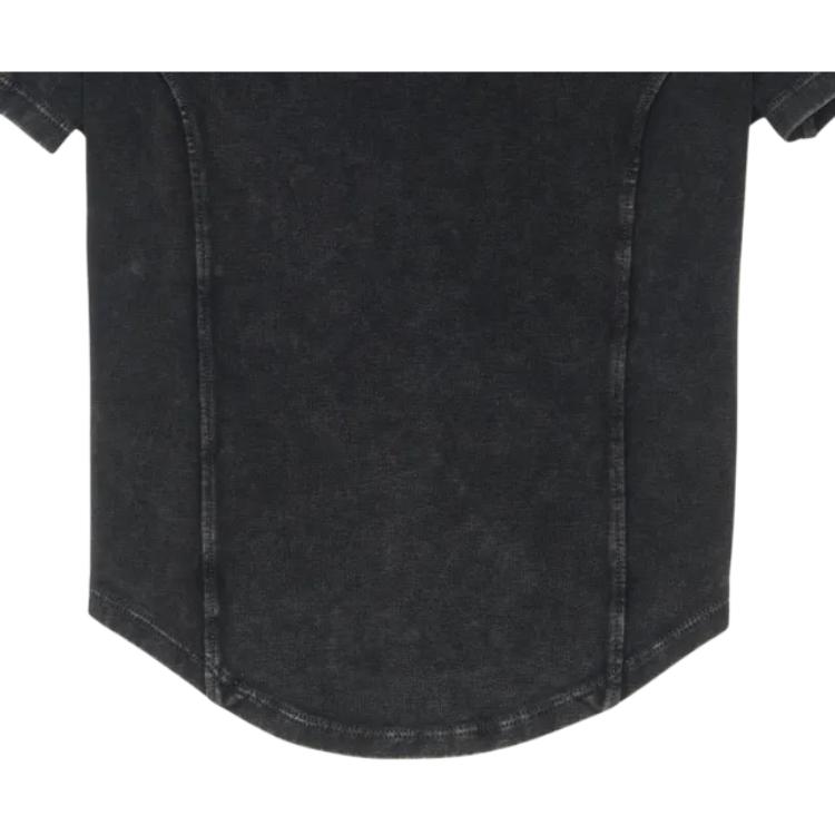 Levis Solid Color Spliced Comfortable Short Sleeve T-Shirt Women T-Shirts Black 0019V-0001