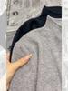 Don't Miss Out! Women's Slim-Fit High-Neck Grey Sweater with Base Layer – Warm, Knitted Autumn/Winter Style Top.