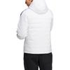 adidas Solid Color Logo Stripe Print Hooded Zip Down Jacket Men Outerwear White HN2122