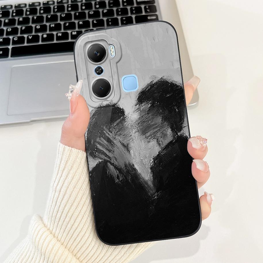Case For Infinix Hot 12 Pro Play Cover X668 X6816 Soft Liquid Silicone Lens Protective Cases For Infinix Hot 12i Hot12 Play Capa