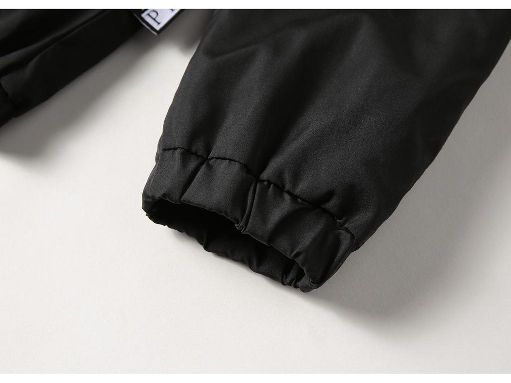 Pánská černá bunda Philipp Plein s kapucí - Podzimní/Zimní kolekce