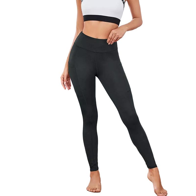 Colorful High-Waist Tummy Control Yoga Leggings with Pocket for Women 