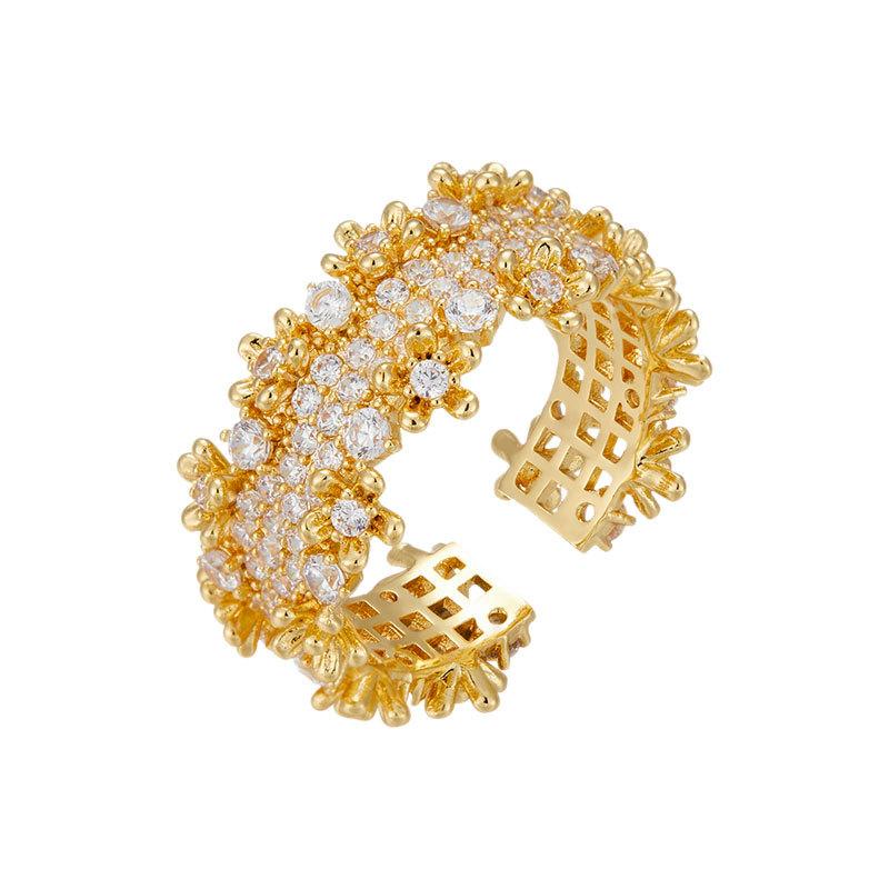 Inel deschis nou, de lux ușor, cu senzație high-end, cer înstelat, inel de nișă și unic pentru degetul arătător