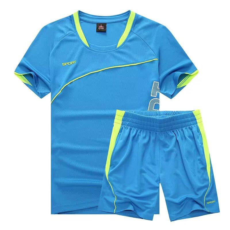 1701 Short Sleeve Suit Running Suit Men'S And Women'S Sportswear Training Suit Mountain Climbing Casual Side Pocket M-5Xl