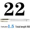 Extended Shank Fine Thread Tap for Hand and Machine Use, Non-standard Sizes M4-M24