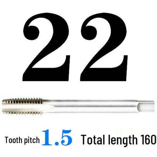 Extended Shank Fine Thread Tap for Hand and Machine Use, Non-standard Sizes M4-M24